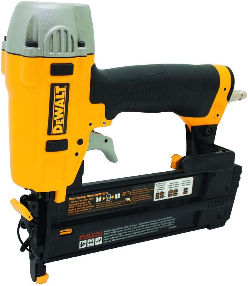 DEWALT Brad Nailer Kit, 18GA, 5/8-Inch to 2-Inch, Pneumatic (DWFP12231)