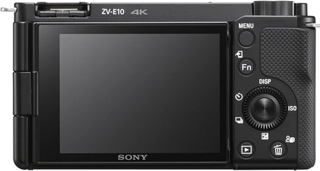 Sony ZV-E10 + 16-50mm Lens, LED Light, Microphone, 128GB Extrem Speed, U-Grip, Filters, Tripod, Case, Software, & More – Pro Video Bundle (38pc)