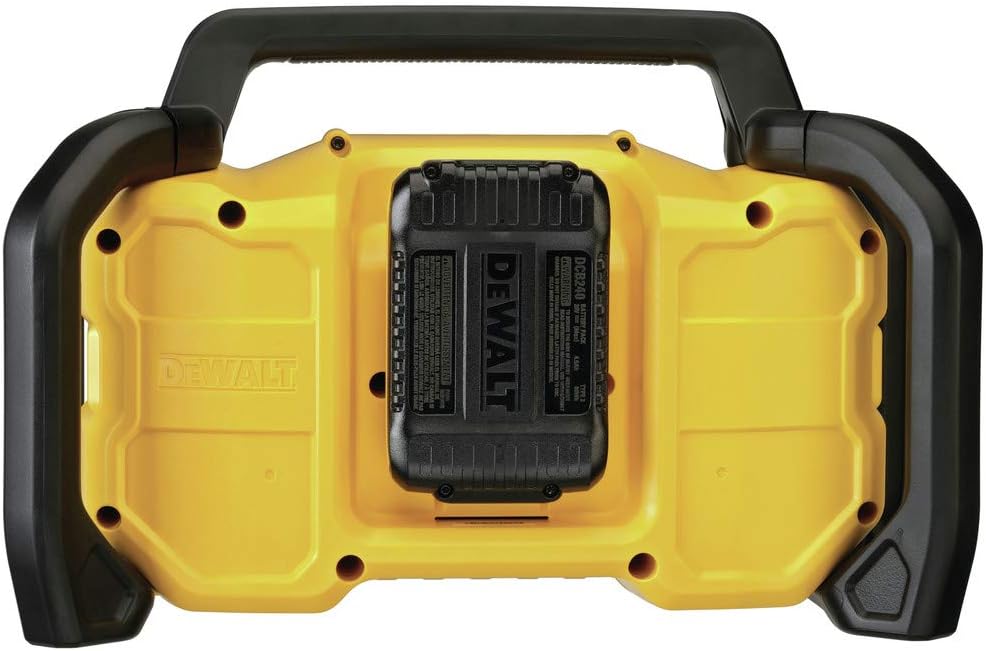 DEWALT 12V/20V MAX Portable Bluetooth Radio, Cordless, 100 ft Range, 3.5' Subwoofers, Jobsite (DCR028B)