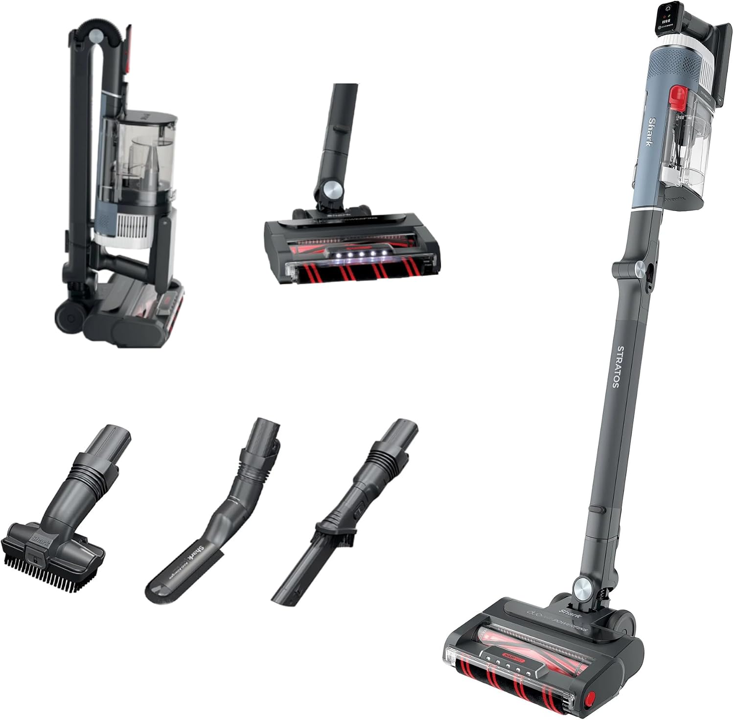 Shark Stratos Cordless Vacuum with Clean Sense IQ and DuoClean PowerFins, MultiFlex Wand, Includes Duster Crevice Tool & Anti-Allergen Brush, Up to 40 Minute Runtime (Renewed)
