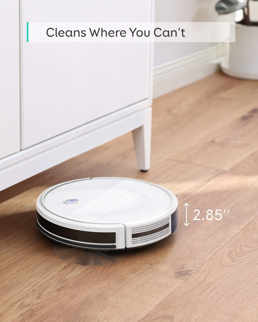 eufy Robot Vacuum 11S MAX, Super-Thin,Powerful Suction, Quiet, Self-Charging Robotic Vacuum Cleaner, Cleans Hard Floors to Medium-Pile Carpets, White