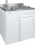 Avanti CK3616 36' Energy Star Rated Complete Compact Kitchen Stainless Steel Sink and White body