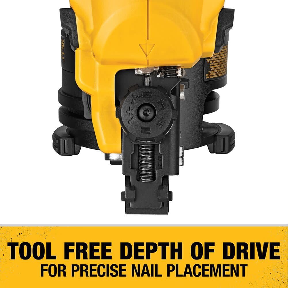 Dewalt DCN45RND1R 20V MAX Brushless Lithium-Ion 15 Degree Cordless Coil Roofing Nailer Kit (2 Ah) (Renewed)