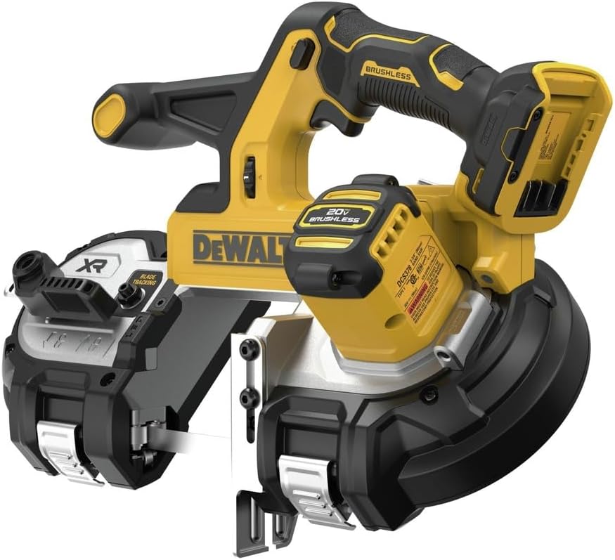 DEWALT 20V MAX XR Bandsaw, Brushless Motor, Portable and Cordless, 3-3/8 Inch Cut Capacity, Bare Tool Only (DCS378B)