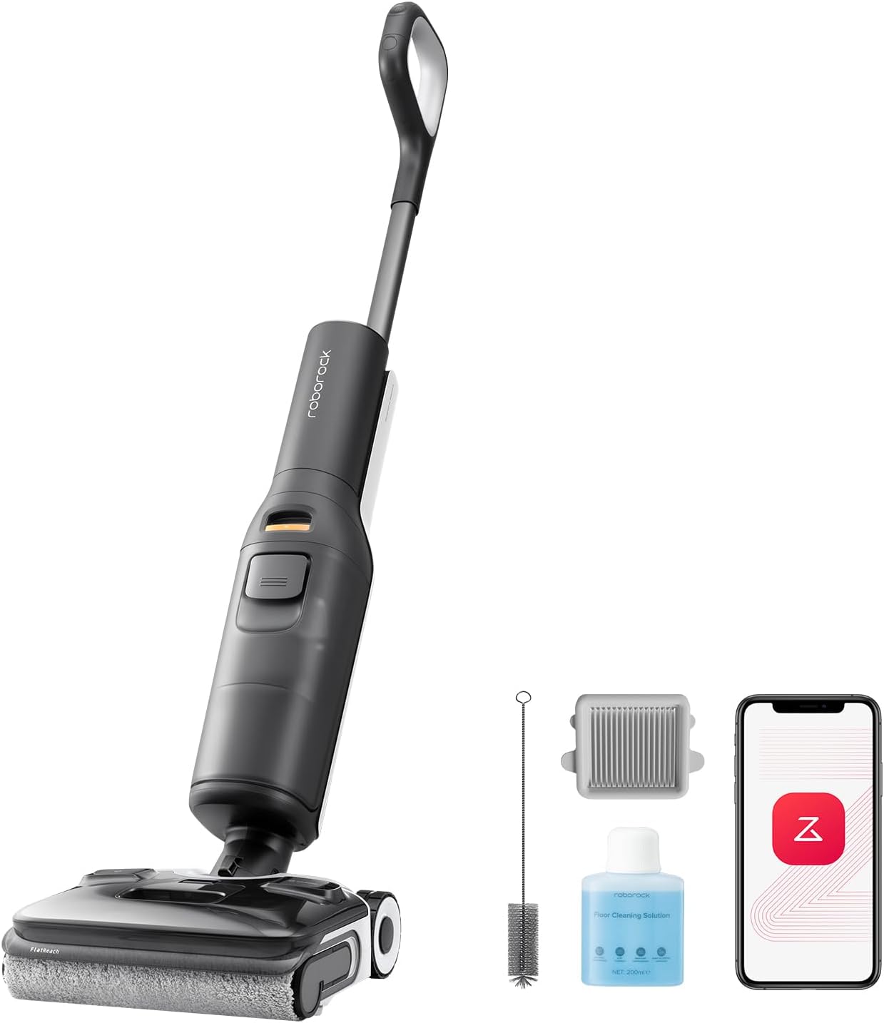 roborock F25 ACE Cordless Wet Dry Vacuum Cleaner, Vacuum Mop All in One for Hard Floor, 20000Pa Hardwood Floor Cleaner with Zero Tangle, 194°F Hot Air Flash Drying Electric Mop, 180° Lie Flat, WiFi