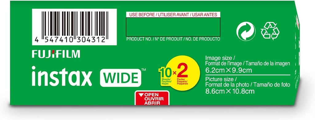 Fujifilm Instax Wide Instant Films Twin Pack for Instax Wide 210 200 100 300 - BuzzPhoto Value Pack (120 Sheets)