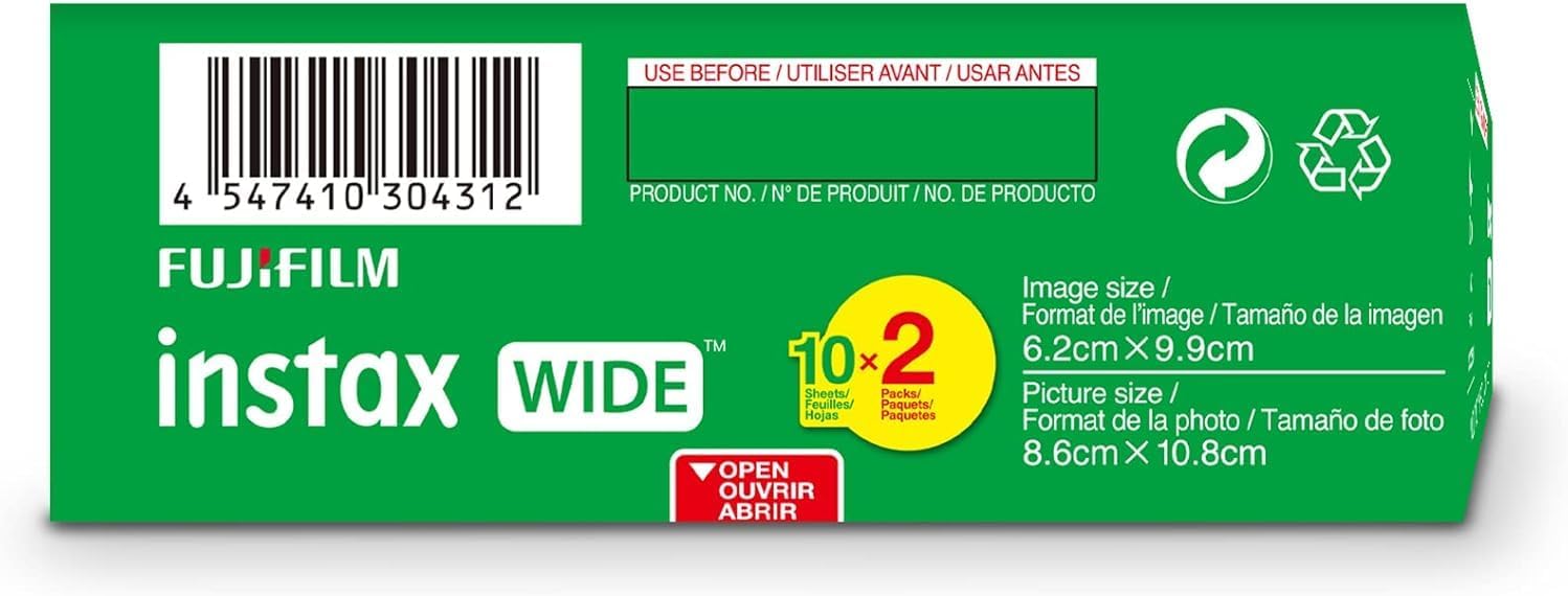 Fujifilm Instax Wide Instant Films Twin Pack for Instax Wide 210 200 100 300 - BuzzPhoto Value Pack (120 Sheets)