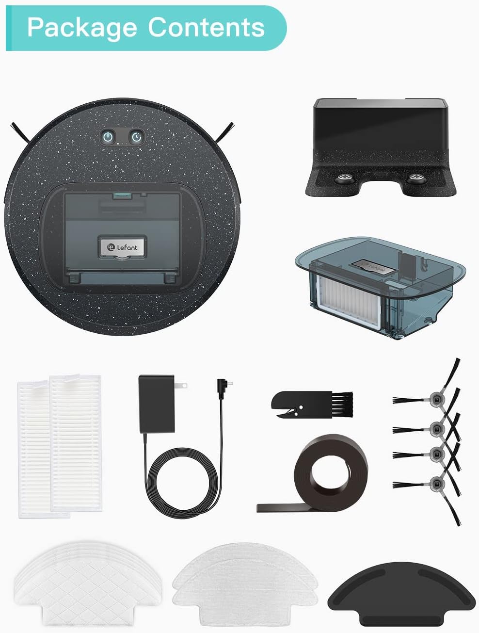 Lefant Robot Vacuum Cleaner(Slim), 4500Pa Suction & 150 Mins Runtime Vacuum Robot, 2.7inch Super Thin Robot with 600ml Dust Bin, F1 Robot Vacuum and Mop, Tangle-Free, Ideal for Pet Hair, Floor