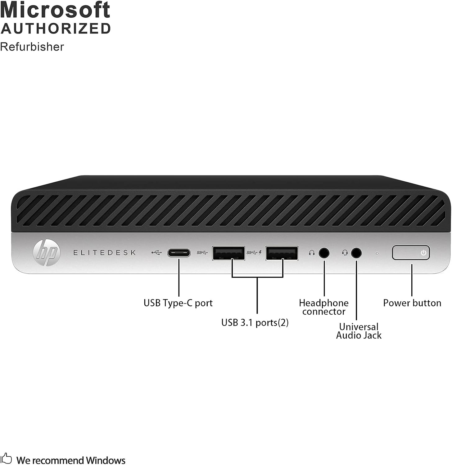 HP Elitedesk 800 G3 Mini Business Desktop (Intel Quad Core i5-6500T, 16GB DDR4 RAM, 512GB SSD) Type-C, DisplayPort, WiFi, WiFi, Ethernet, Keyboard & Mouse, Windows 11 Pro (Renewed)