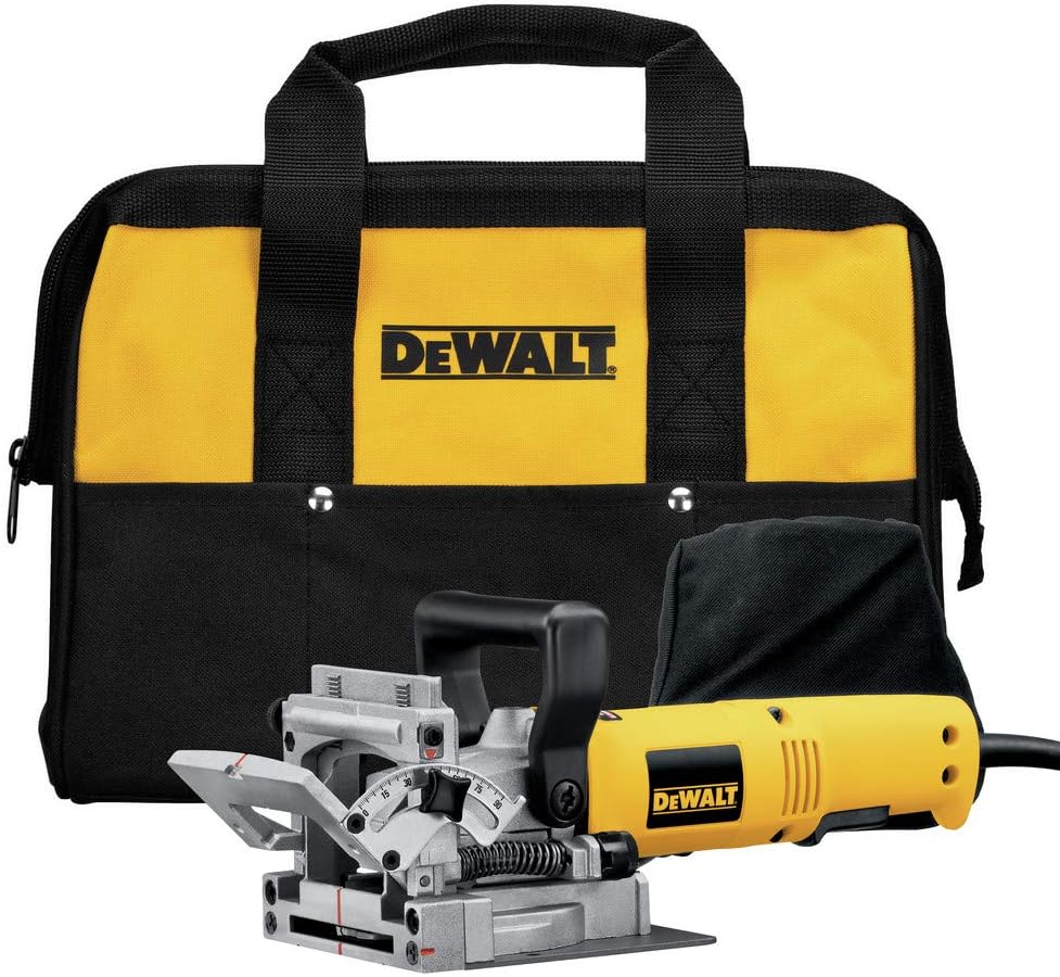 DEWALT Biscuit Joiner, 6.5 Amp, 10,000 RPM, Retractable 45 Degree Notch, for Depth Spots (DW682K)