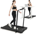 Bifanuo 2 in 1 Folding Treadmill, Smart Walking Running Machine with Bluetooth Audio Speakers, Installation-Free，Under Desk Treadmill for Home/Office Gym Cardio Fitness