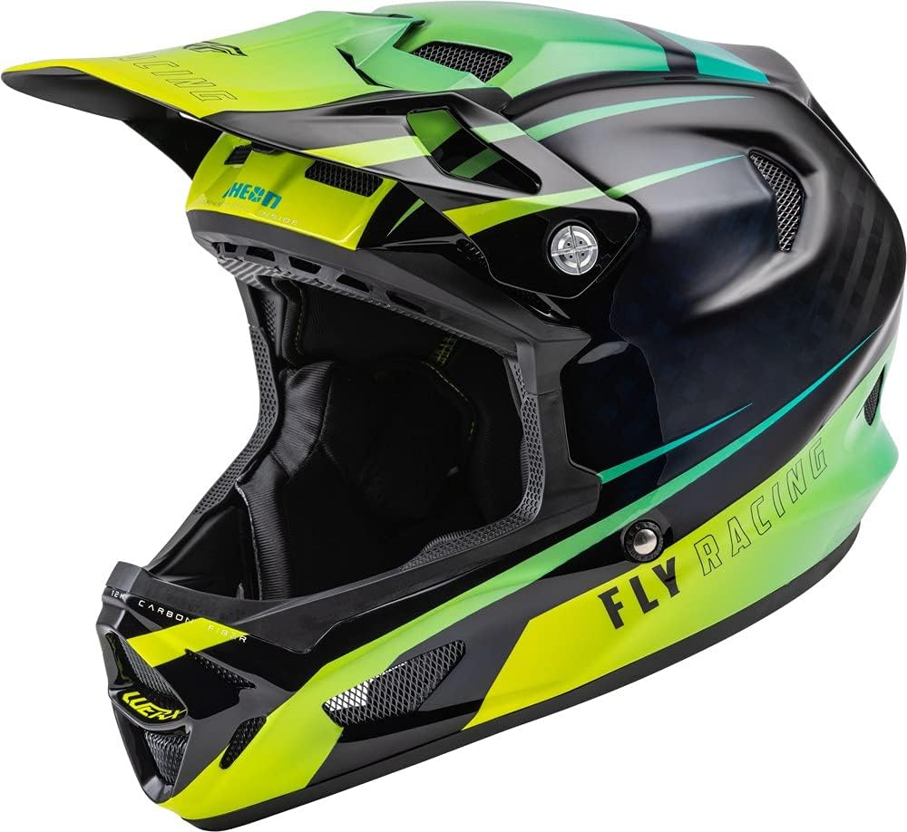 FLY Racing WERX-R Carbon Full-Face Mountain Bike Helmet — 12K Carbon Shell, RHEON, Triple-Density EPS, TFV Ventilation, Quick-Release Cheek Pads — Downhill / BMX