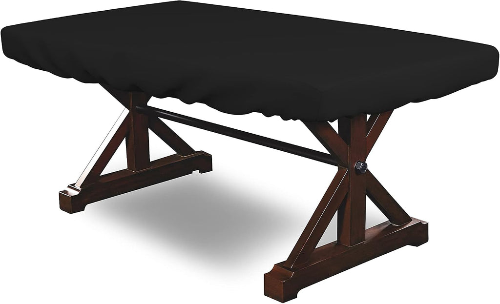 Covers & all Poker Table Cover 12 Oz Waterproof - 100% Weather Resistant Outdoor Game Table Cover with Elastic at 4 Sides (96' W x 44' D x 8' H Inches, Black)