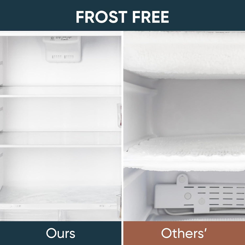 Upstreman 17.6 Cu.Ft Top Freezer Refrigerator Large Capacity Refrigerator, Frost Free, ENERGY STAR, Adjustable Thermostat, Fingerprint Resistant Stainless Steel, Reversible Door
