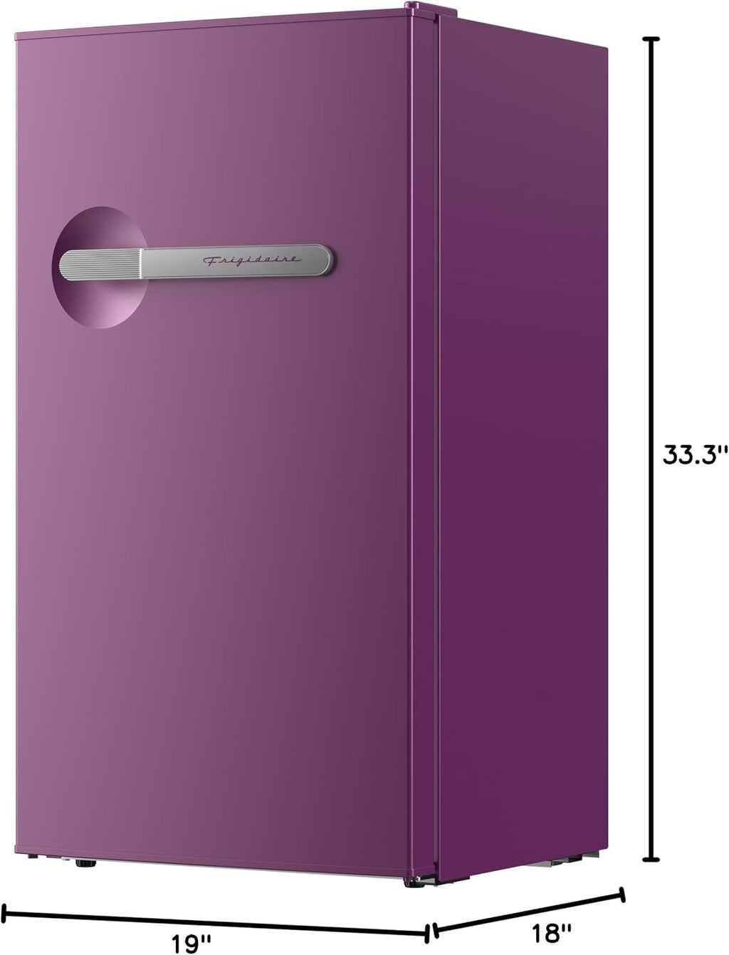 Frigidaire Refrigerator-Retro Mini Fridge Energy Saving-Adjustable Thermostat Control- Ideal for Dorm, Office, RV, Garage, Apartment 3.1 Cu Ft, PLUM