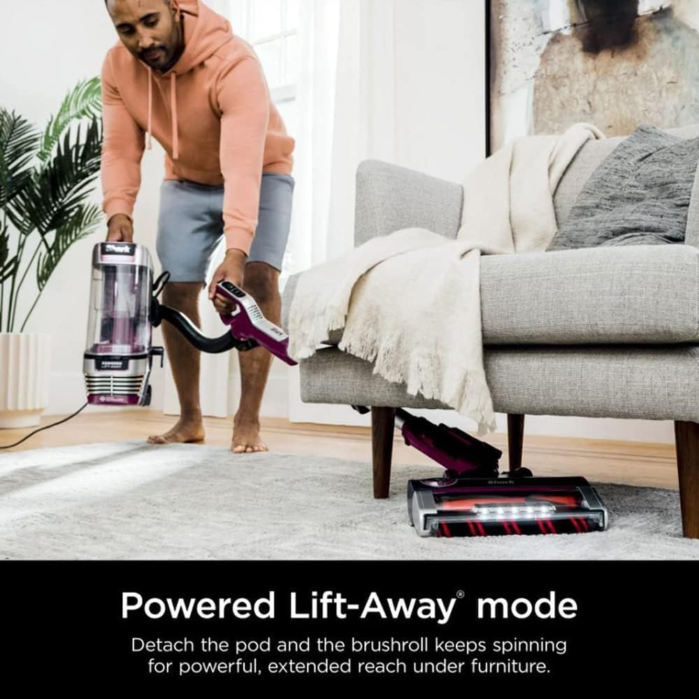 Shark AZ3000 Stratos Powered Lift-Away Upright Vacuum with DuoClean PowerFins HairPro, Self-Cleaning Brushroll Odor Neutralizer TechnologyQ (Renewed)