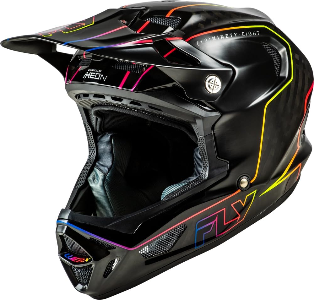 FLY Racing WERX-R Carbon Full-Face Mountain Bike Helmet — 12K Carbon Shell, RHEON, Triple-Density EPS, TFV Ventilation, Quick-Release Cheek Pads — Downhill / BMX