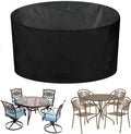 Waterproof Patio Furniture Set Cover 106' D x 30' H, 420D Outdoor Round Table and Chairs Set, Durable Wind Dust Proof Outdoor Cover, Suitable for All Weathers (270x75cm)
