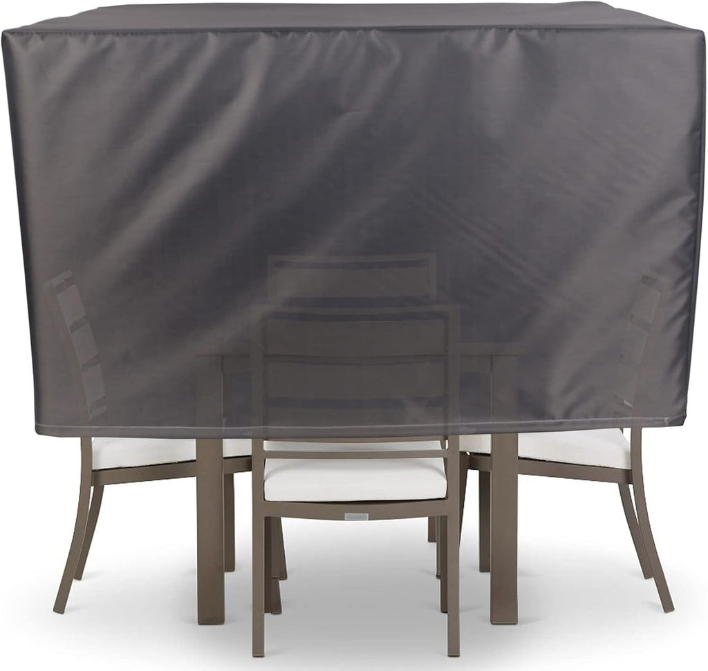YSUEFIJO Garden Furniture Covers Waterproof Outdoor 126x87x28in Garden Table Cover Patio Furniture Cover Rectangle Square for Sofa Dining Table and Chairs 420d Oxford Fabric Dark Grey
