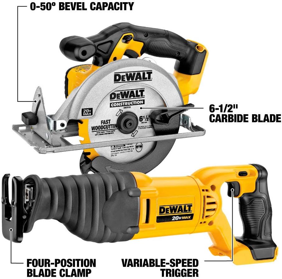 DEWALT 20V MAX Combo Kit, Power Tool Combo Kit, Compact 6-Tool (DCK620D2)
