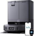 eufy X10 Pro Omni Robot Vacuum and Mop Combo, 8,000 Pa, Dual Mops with 12 mm Auto-Lift and Carpet Detection, AI Obstacle Avoidance, Auto Mop Washing&Drying, Self-Emptying, Self-Refilling