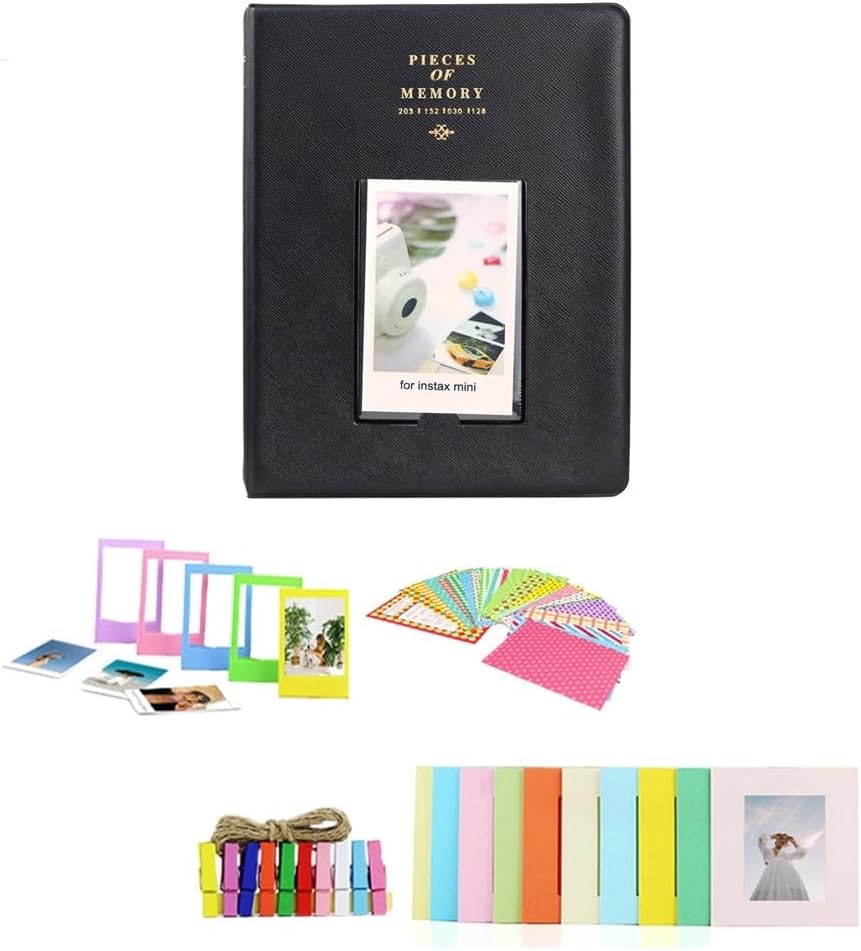 Fujifilm Instax Mini LiPlay Instant Camera | Bronze, Bundled with Instax Mini Instant Film | 40 Exposures + Album, Borders, Stickers & Clips + Cleaning Cloth (4 Items)