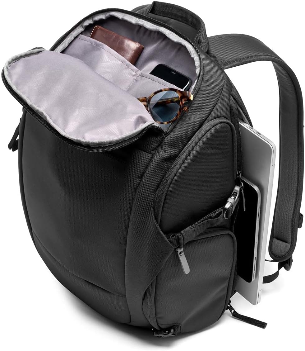 Manfrotto Advanced Travel III Photography Backpack for Camera and Laptop, Bag for Reflex/Mirrorless Camera with Lenses, with Interchangeable Dividers, Tripod Mount, Expandable Pocket, Side Access