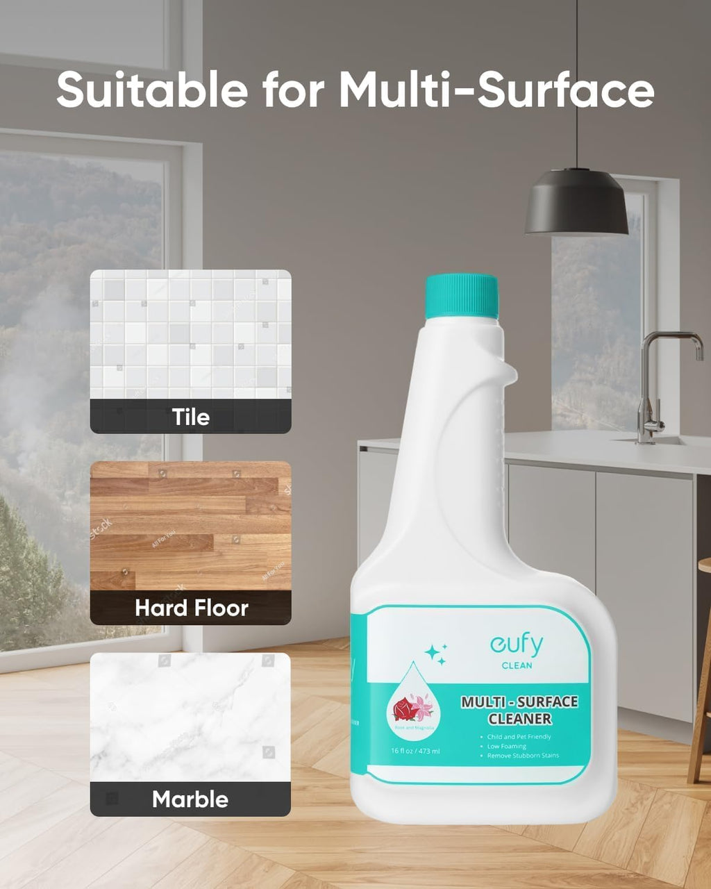 eufy Robot Vacuum Omni C20, Robot Vacuum and Mop Combo + Official RoboVac Hard Floor Cleaning Solution