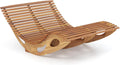 Giantex Extra-Large Dual Outdoor Rocking Chair, Acacia Wood Patio Lounge Chair with Ergonomic Curved & Slatted Seat, Bottom Stopper, 63'x47'x26' Lounger, 2-Person Loveseat, Rocker for Porch, Yard (1)
