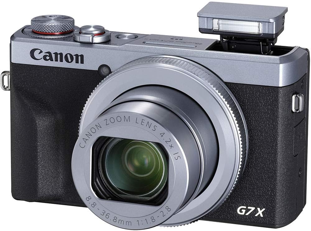 Canon PowerShot G7 X Mark III Digital Camera (Silver) (3638C001) + 64GB Memory Card + Card Reader + Case + Flex Tripod + Memory Wallet + Cap Keeper + Cleaning Kit