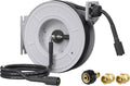 Giraffe Tools Pressure Washer Hose Reel with 65ft Replaceable Hose, Power Washer Retractable Hose Reel, Heavy Duty, Wall/Floor Mounted, 3200 PSI