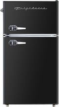 Frigidaire Retro Mini Fridge with Freezer & Side Bottle Opener-Small 2 Door Refrigerator for Office Bar or College Dorm Room-3.2 Cu Ft – 19'' D x 20.5' W x 33.5' H (Onyx)