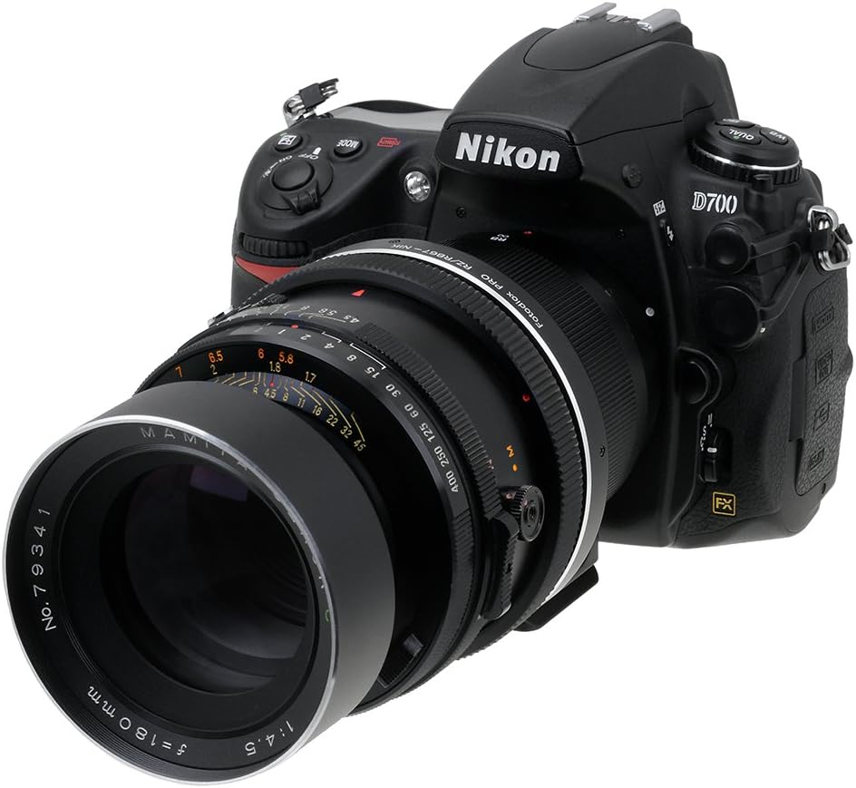 Fotodiox Pro Lens Mount Adapter Compatible Mamiya RB67 and RZ67 Lenses to Nikon F-Mount Cameras