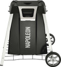 Napoleon BBQ Grill Accessory, TravelQ Stand for PRO285, Stainless Steel Condiment Tray, Integrated Bottle Opener, Concealed Propane Storage, Removable Side Shelves, All-Season Wheels