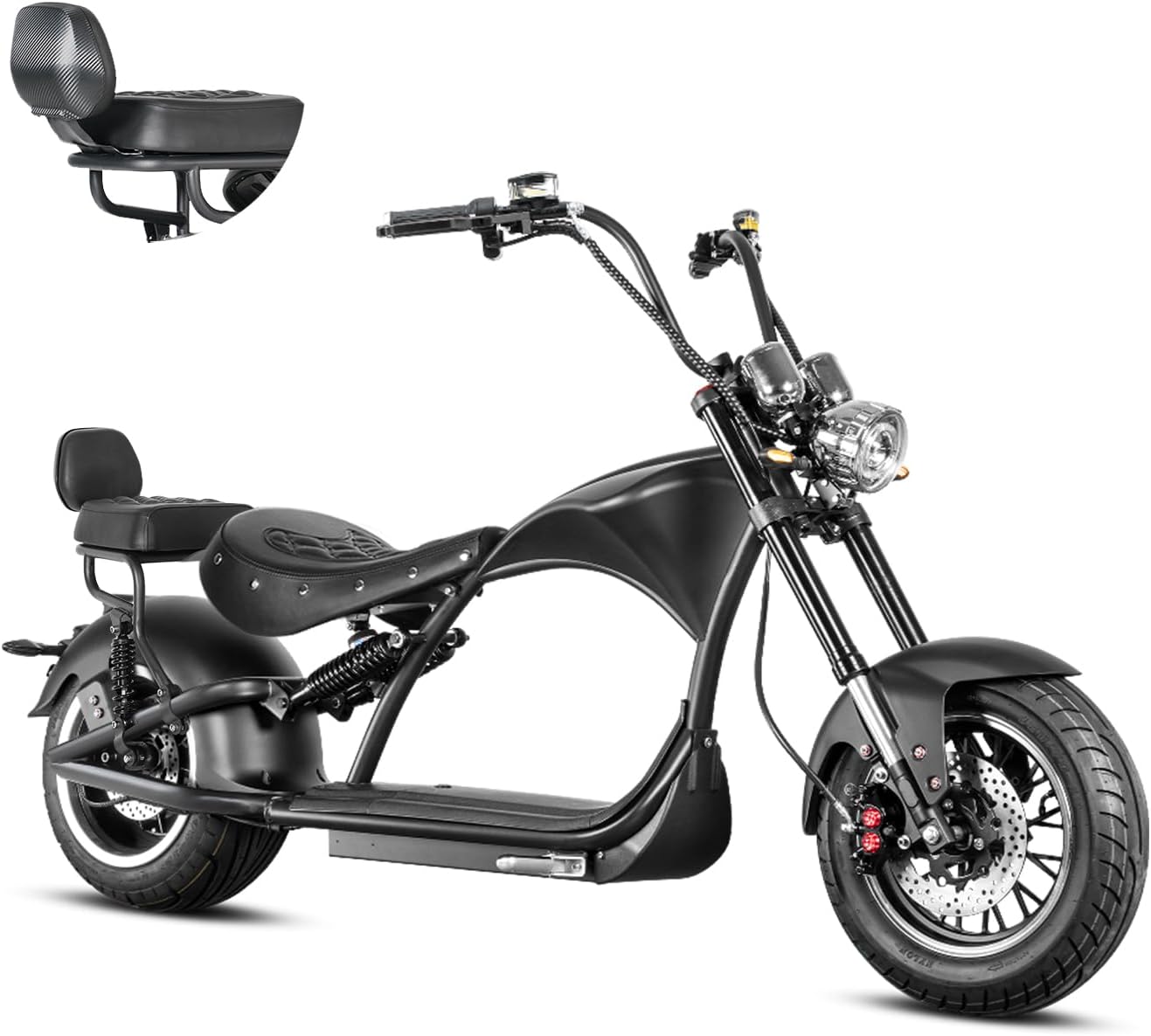 eAhora M1P 2000W Electric Motorcycle for Adults,37MPH 60V 30Ah Large Battery 40 Miles Range,Dual Hydraulic Brakes Full Suspension,Street Legal Electric Motorcycle for Commuting
