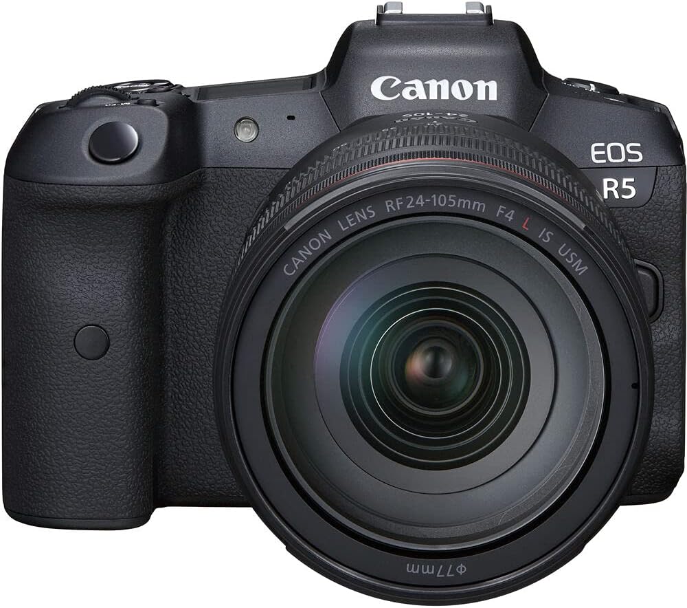Canon EOS R5 Mirrorless Camera with 24-105mm f/4 Lens | Ultimate Hybrid Power for Creators Who Do It All (4147C013) + 64GB Memory Card + Canon Shoulder Bag
