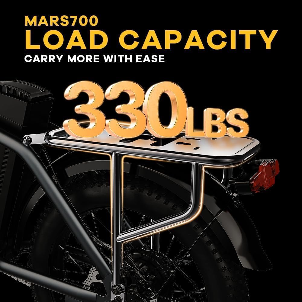 YorkE 1000W Folding Electric Bike, 48V 20AH Large Removable Battery E Bike, 30+MPH, 80 Miles Max Range, 20' Fat Tire Electric Bike for Adults, Adult Electric Bicycles for Commute, 7-Speed