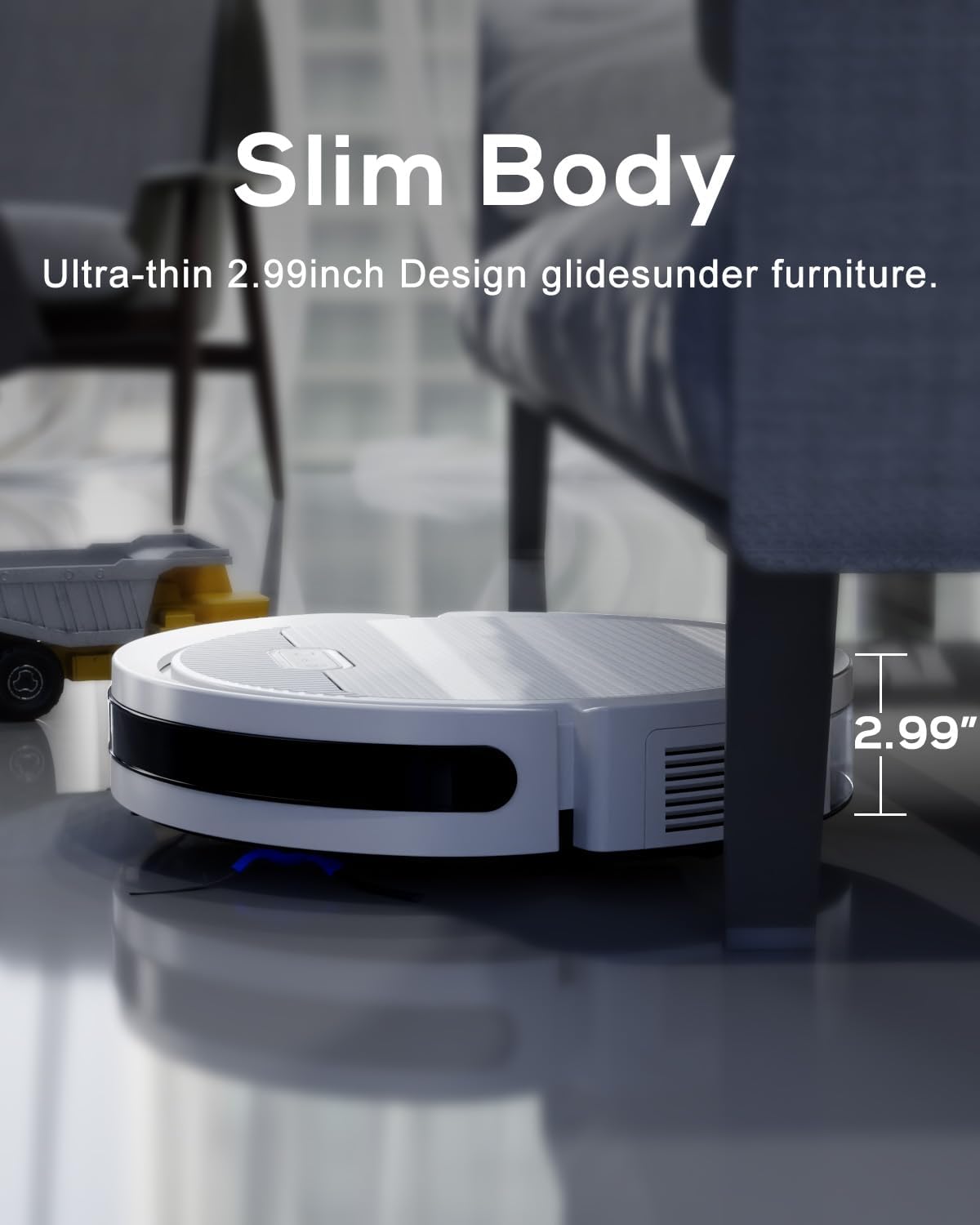 V3 Robot Vacuum and Mop Combo，3 in 1 Robot Vacuum 5000Pa Suction, Works with 2.4G WiFi/Alexa/App/Remote Control, Schedule Cleaning, Automatic Self-Charging, Ideal for Pet Hair, Hard Floor and Carpet
