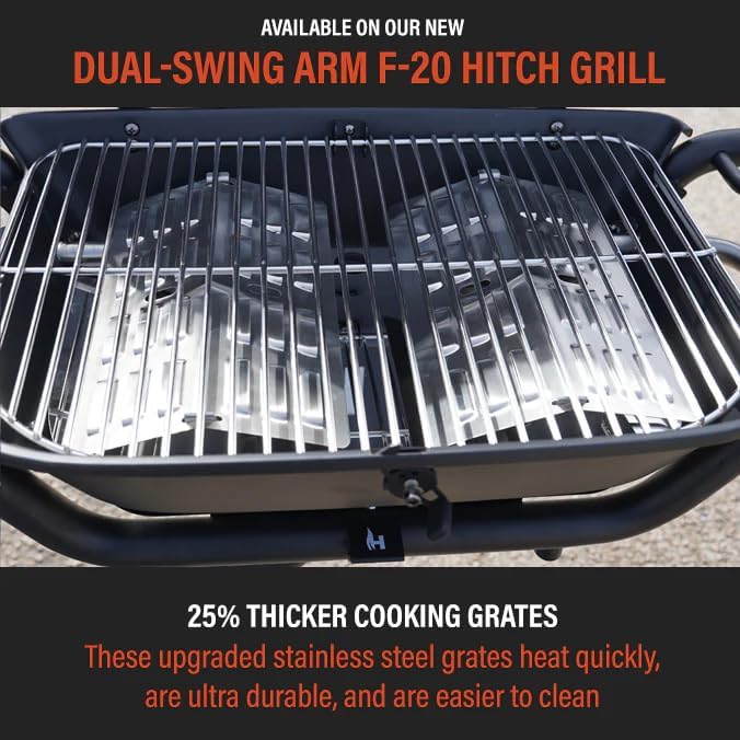 HitchFire Forge 20 Trailer Hitch Grill, Portable Grill Camping Grill, Portable Gas Grill BBQ, Small Grill for Camping Grills, Small Gas Grill Portable Grill Propane Grill, Tailgating Grill RV Grills