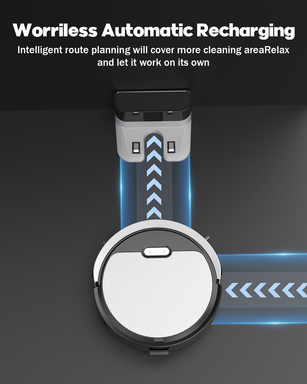 V3 2 in 1 Robot Vacuum and Mop Combo，5000Pa Suction, Schedule Cleaning, Smart Mapping with 2.4G WiFi/Alexa/App/Remote Control, Automatic Self-Charging, Ideal for Pet Hair, Hard Floor