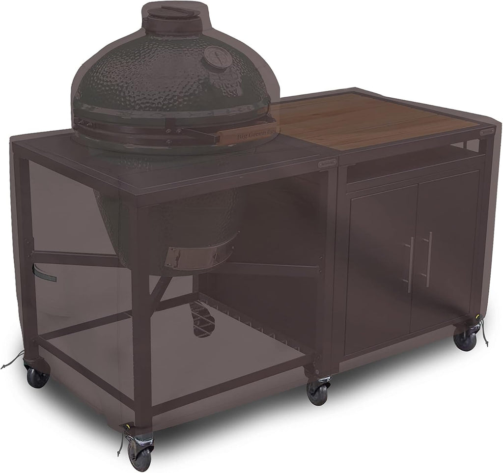 Big Egg Grill Outdoor Patio Covers 18 Oz Waterproof - 100% UV & Weather Resistant PVC Coated Patio Furniture Covers with Air Pockets & Drawstring for Snug fit (60' L x 36' D x 50' H, Coffee)
