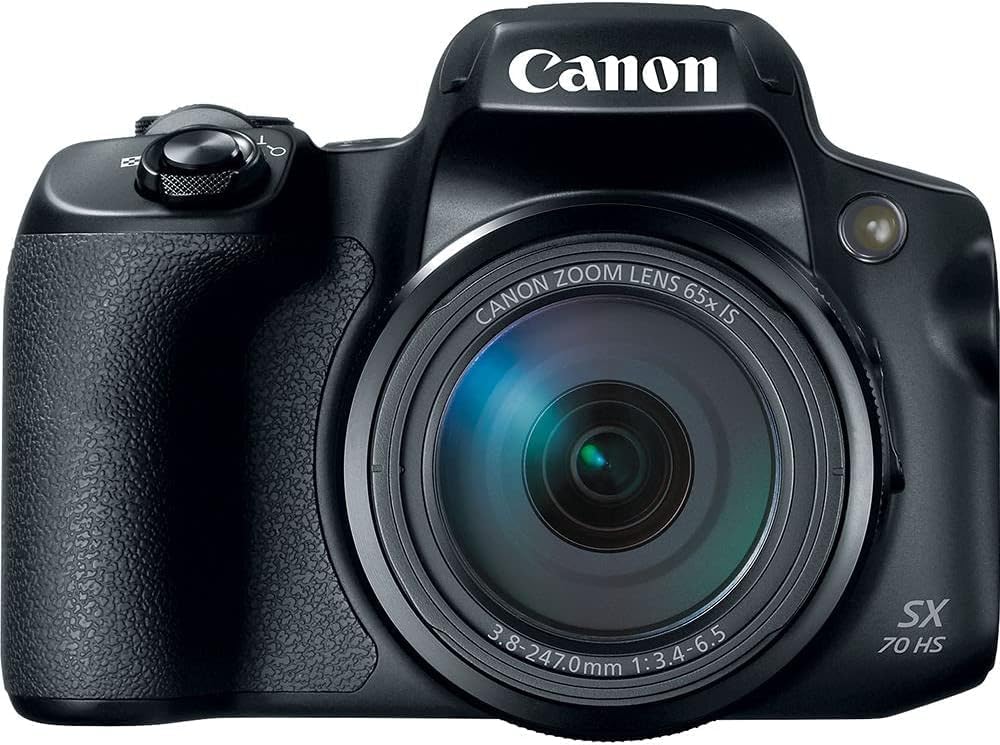 Canon PowerShot SX70 HS Digital Camera, 64GB Card, Card Reader, Soft Bag, Flex Tripod, Hand Strap, Memory Card Holder, Cleaning Kit