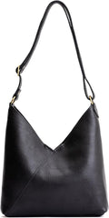 Portland Leather Goods Naomi Shoulder Bag – Handmade Slouchy Bag with Adjustable Crossbody Strap & Secure Magnetic Closure