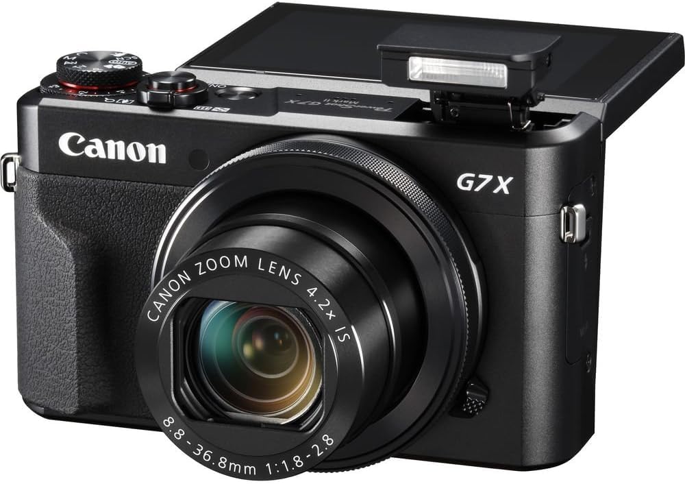 Canon PowerShot G7 X Mark II Digital Camera (1066C001), 64GB Memory Card, Card Reader, Soft Bag, Flex Tripod, Hand Strap, Memory Wallet, Cleaning Kit