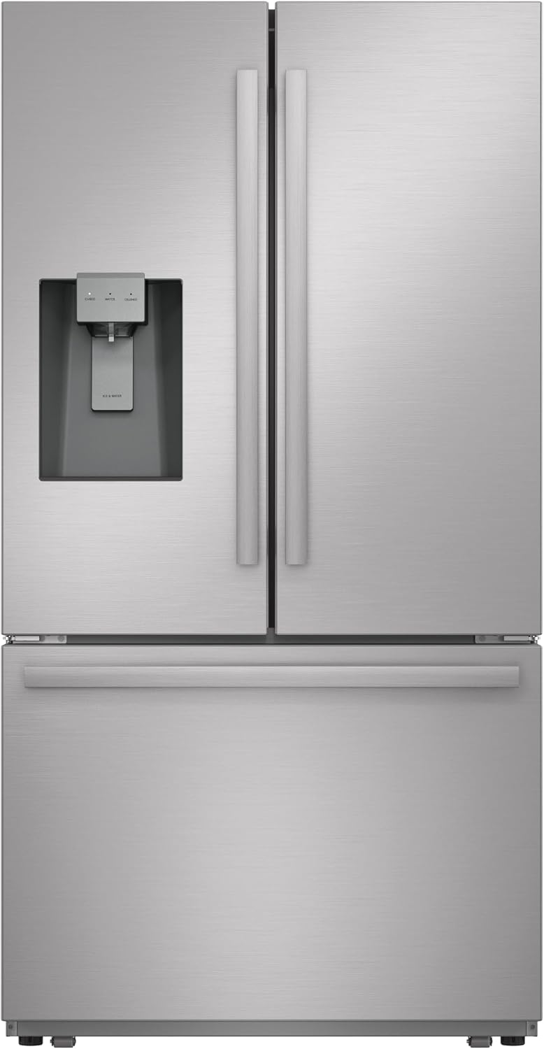 Sharp SJF2955KS 28.9 cu. ft., 3-door French Door Refrigerator, Ice/Water Dispenser, Advanced Cooling Plus System, Chill-Boost & Freezer-Boost, Automatic Dual Ice Maker Garage Ready, Stainless Steel
