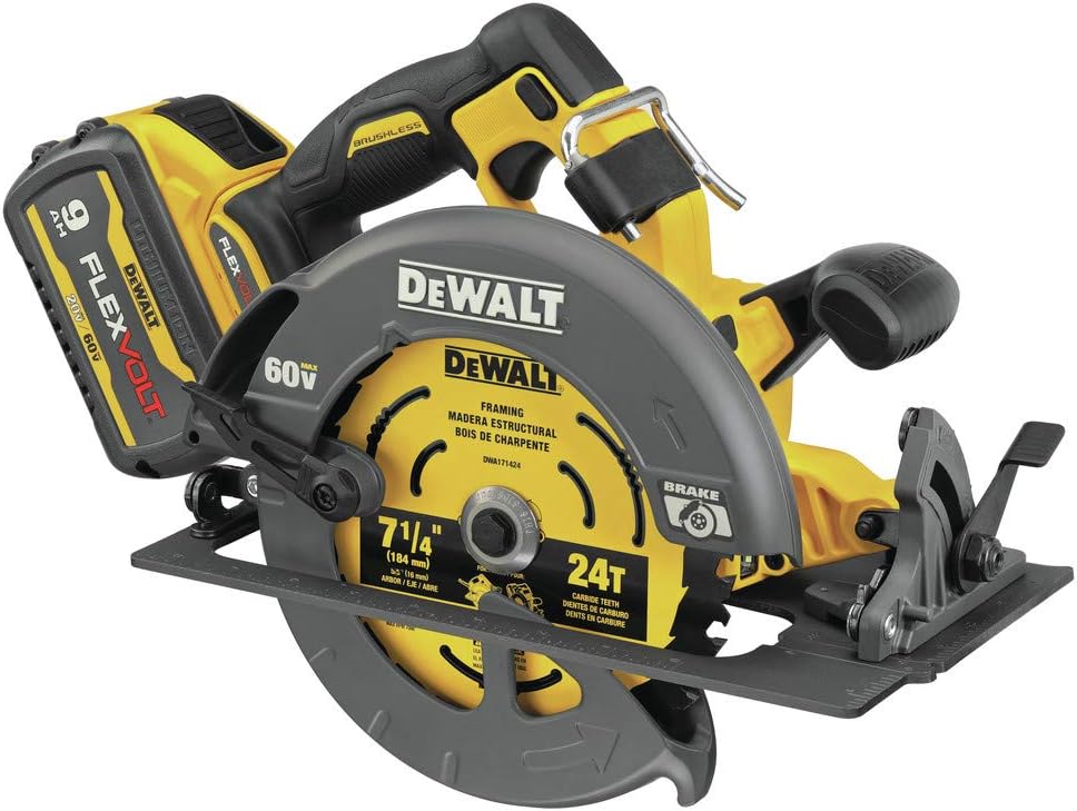 DEWALT FLEXVOLT 60V MAX* Circular Saw with Brake Kit, 7-1/4-Inch (DCS578X2)