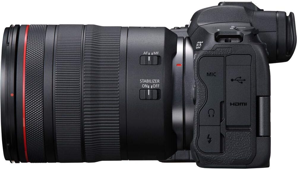Canon EOS R5 Mirrorless Digital Camera with 24-105mm f/4L Lens (4147C013), 64GB Memory Card, Case, Corel Photo Software, 2 x LPE6 Battery, External Charger, Card Reader, LED Light + More