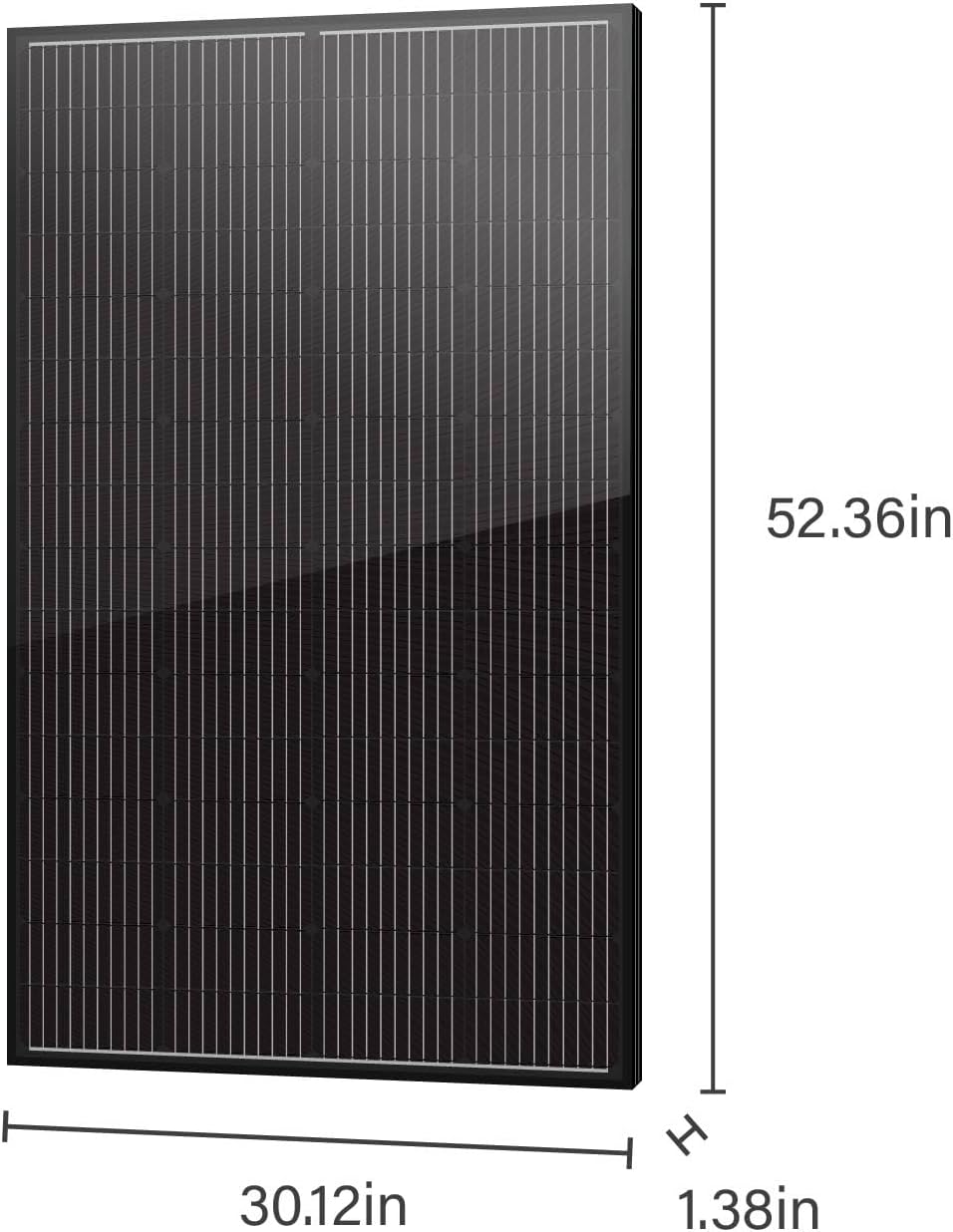 Newpowa 10BB Cell 200W Monocrystalline 200 Watt 12V Solar Panel Black Frame, High Efficiency RV Marine Boat Off Grid