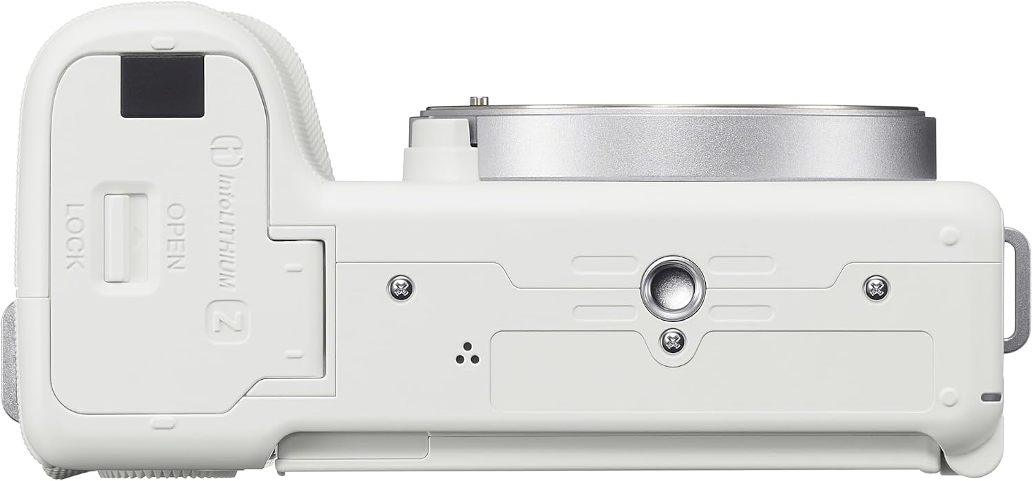 Sony Alpha ZVE10 II - APS-C Interchangeable Lens Mirrorless Content Creators' Camera - White - with Lens