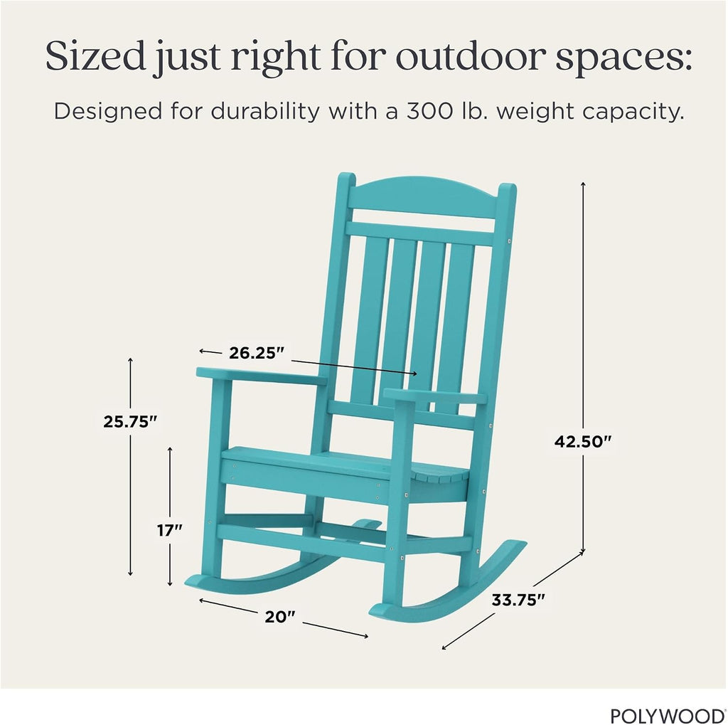 POLYWOOD Presidential Rocking Chair in Aruba